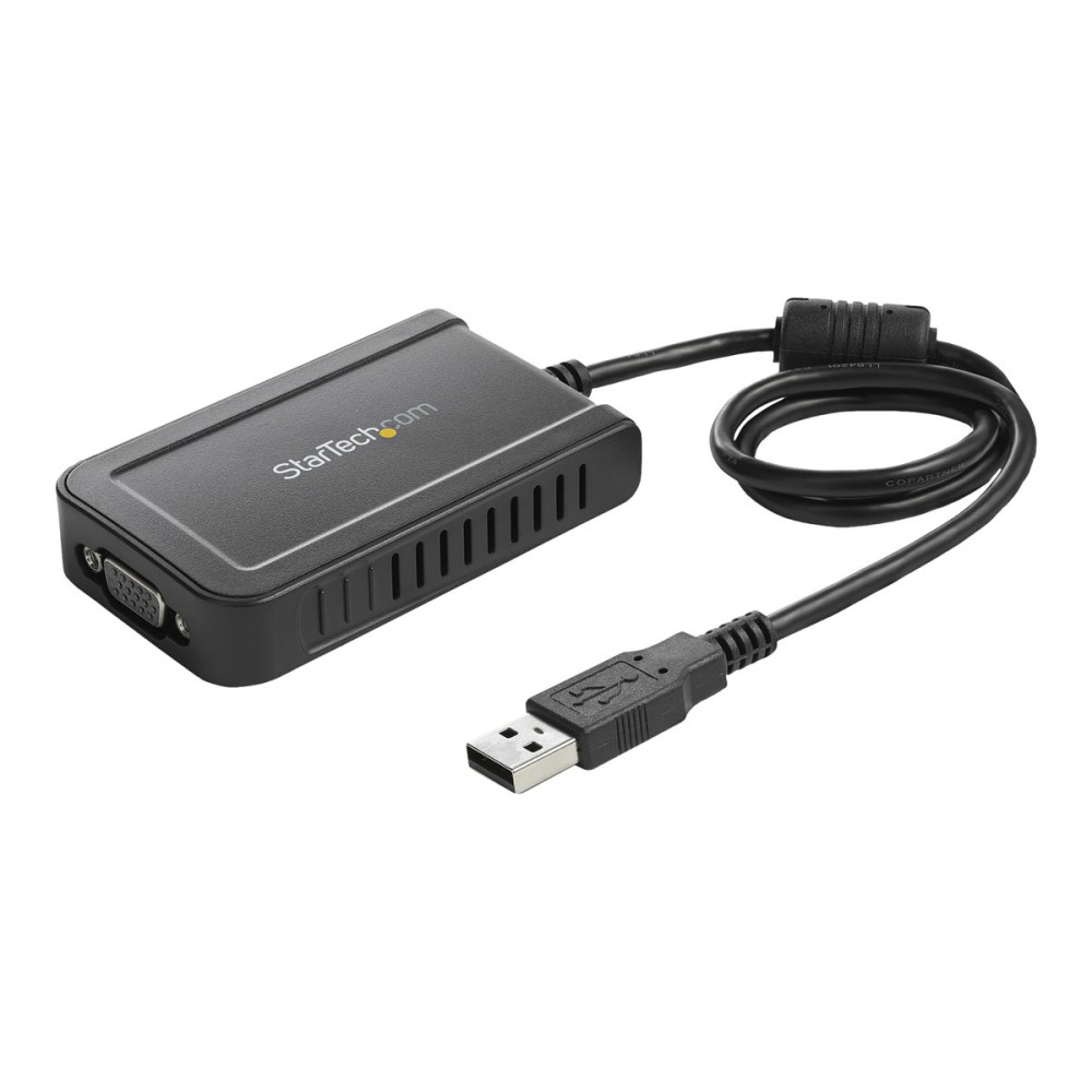 Produktbild för StarTech USB till VGA-adapter - 1920x1200 - USB/VGA-adapter - USB till HD-15 (VGA) - TAA-kompatibel - 50 cm