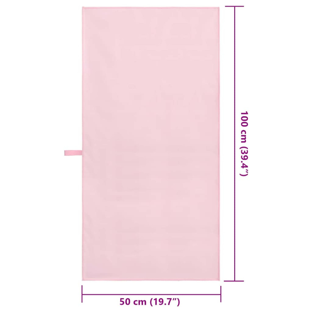 Produktbild för Sporthanddukar 2 pcs Rosa 100 x 50 cm Polyester och polyamid