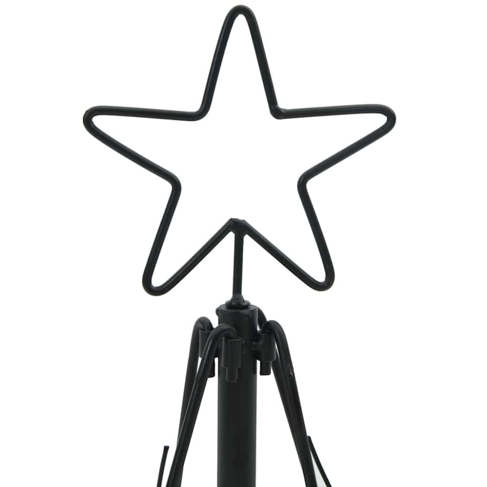 Produktbild för Julcone-träd med stativ Svart 60 cm Stål