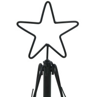 Produktbild för Julcone-träd med stativ Svart 60 cm Stål
