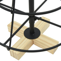Produktbild för Julcone-träd med stativ Svart 60 cm Stål