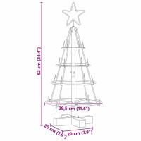 Produktbild för Julcone-träd med stativ Svart 60 cm Stål