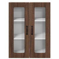 Produktbild för Väggglasförråd LUCCA Brun ek 60 x 31 x 80 cm Konstruerat trä