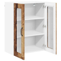 Produktbild för Väggglasförråd LUCCA Gammalt trä 60 x 31 x 80 cm