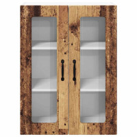 Produktbild för Väggglasförråd LUCCA Gammalt trä 60 x 31 x 80 cm