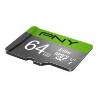 Produktbild för PNY Elite - flash-minneskort - 64 GB - mikroSDXC UHS-I