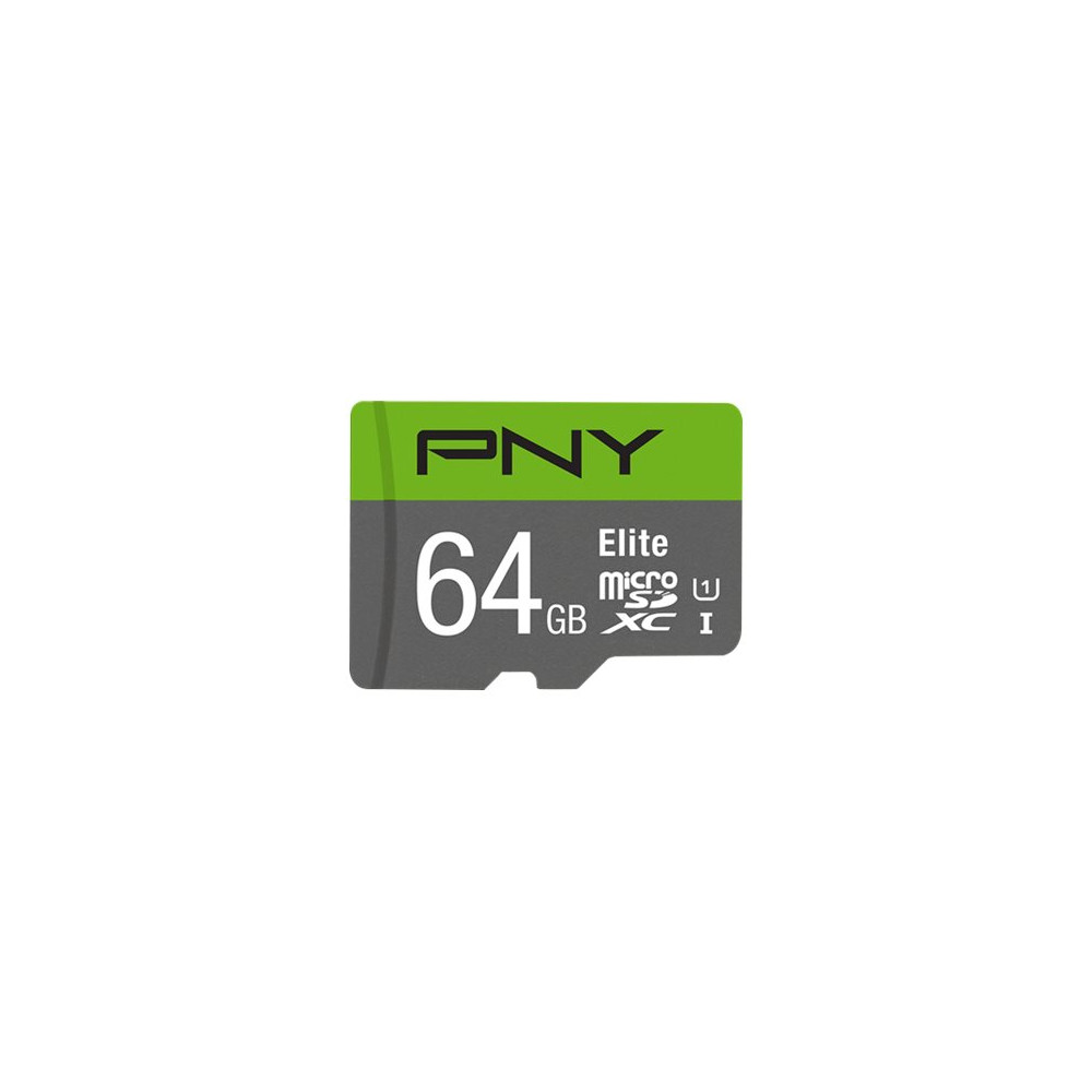 Produktbild för PNY Elite - flash-minneskort - 64 GB - mikroSDXC UHS-I