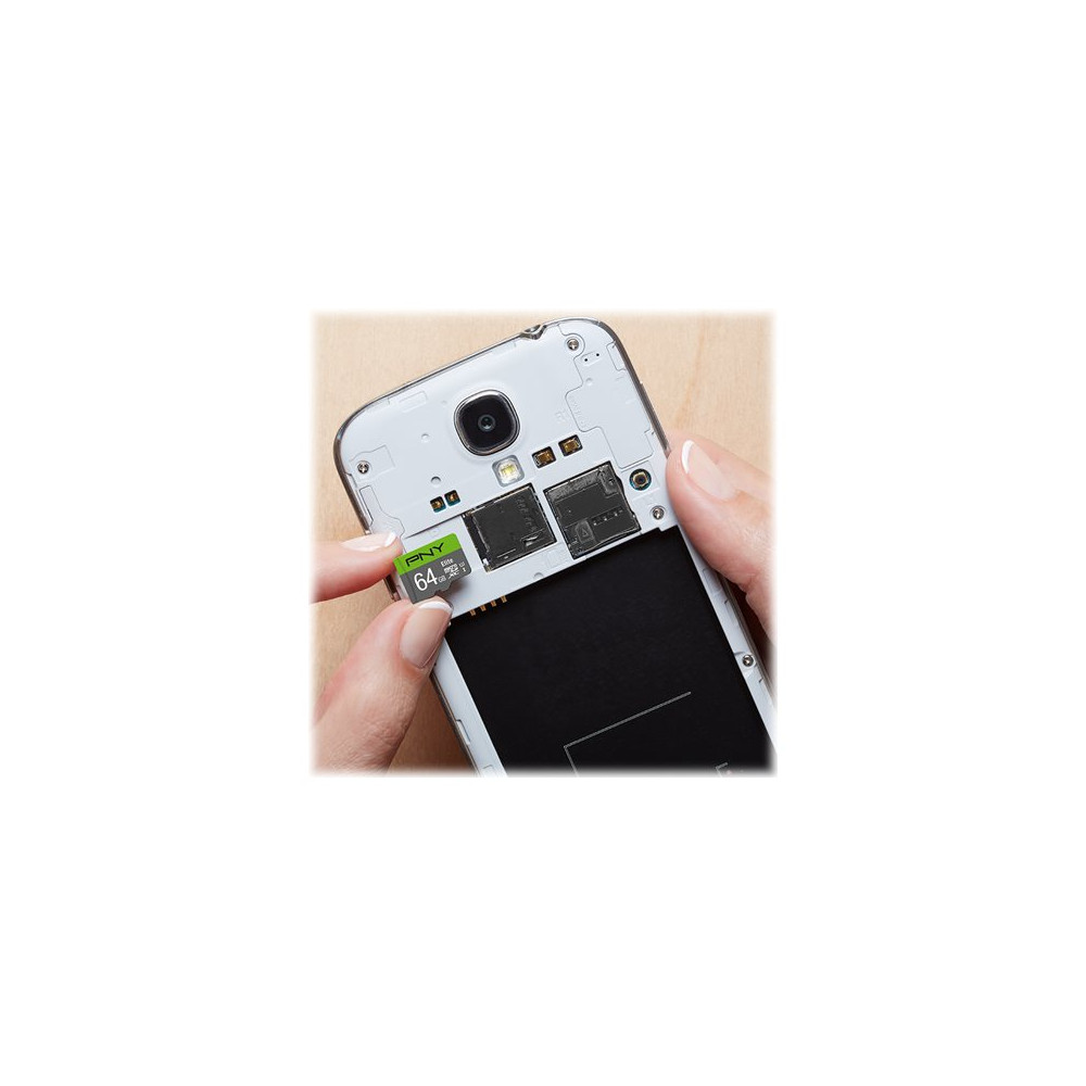 Produktbild för PNY Elite - flash-minneskort - 64 GB - mikroSDXC UHS-I