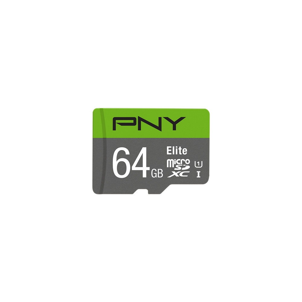 Produktbild för PNY Elite - flash-minneskort - 64 GB - mikroSDXC UHS-I