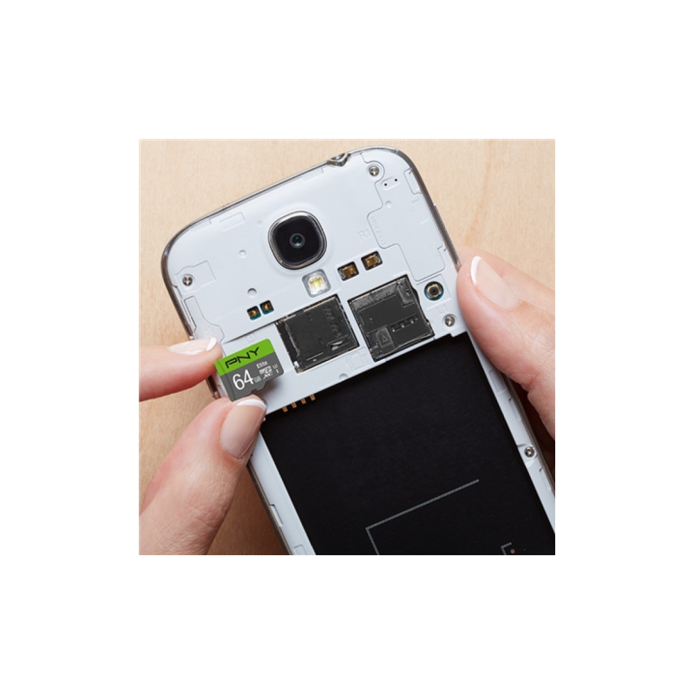 Produktbild för PNY Elite - flash-minneskort - 64 GB - mikroSDXC UHS-I