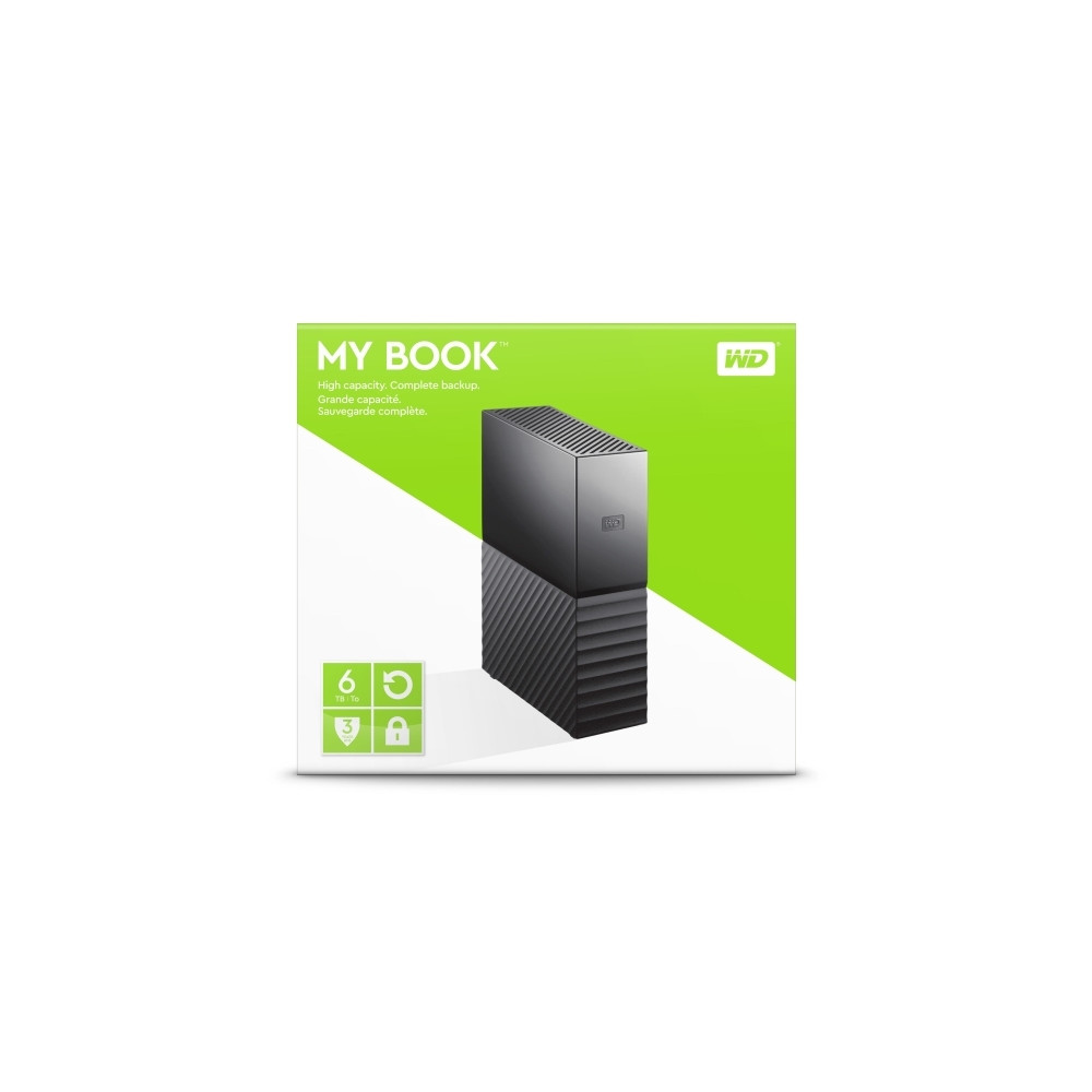 Produktbild för WD My Book WDBBGB0060HBK - hårddisk - 6 TB - USB 3.0