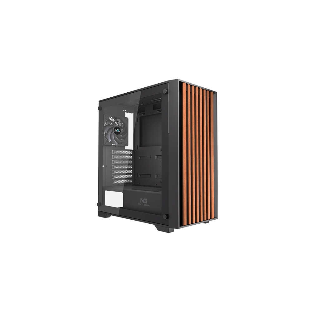 Produktbild för Nordic Gaming NGC-6857, Tower, PC, Svart, Trä, ATX, micro AT...
