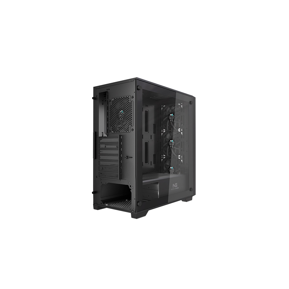 Produktbild för Nordic Gaming NGC-6857, Tower, PC, Svart, Trä, ATX, micro AT...