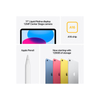 Produktbild för Apple iPad A16 Wi-Fi - surfplatta - 128 GB - 11"