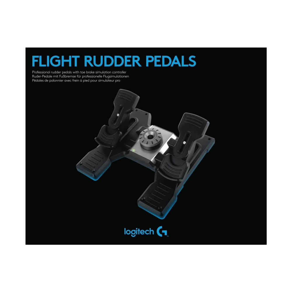 Produktbild för Logitech Flight Rudder Pedals - pedaler - kabelansluten