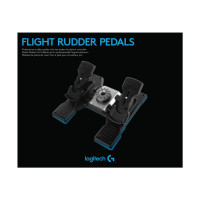Produktbild för Logitech Flight Rudder Pedals - pedaler - kabelansluten