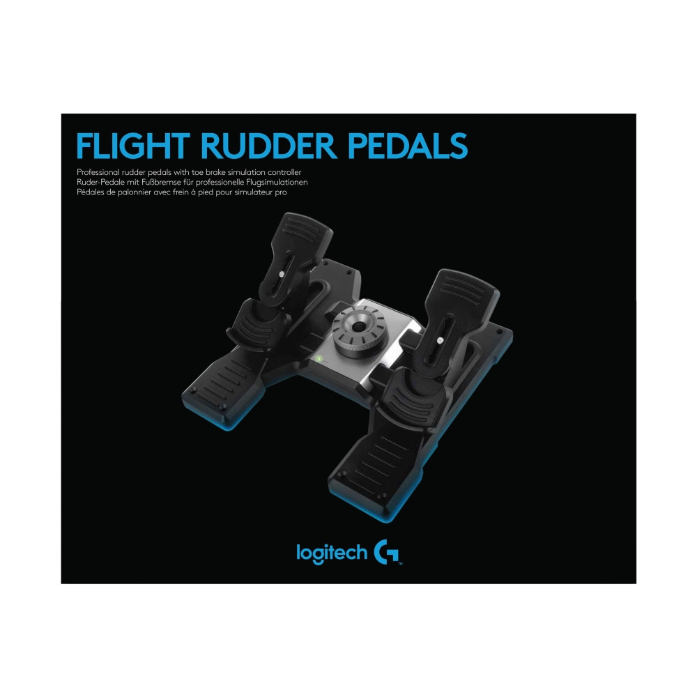 Produktbild för Logitech Flight Rudder Pedals - pedaler - kabelansluten