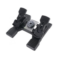 Produktbild för Logitech Flight Rudder Pedals - pedaler - kabelansluten