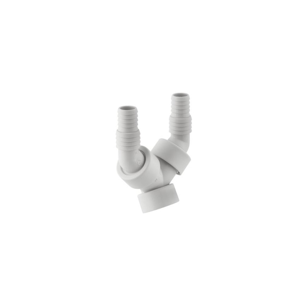 Produktbild för Geberit vit dubbel slangkoppling 3/4"