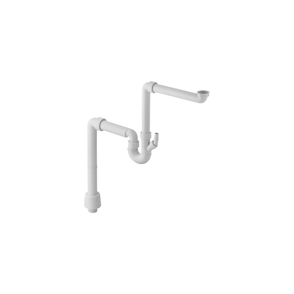 Produktbild för Vit Geberit vattenlås 50 mm x 1 1/2" vit för enkelho – plats...