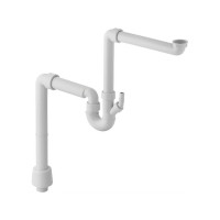 Produktbild för Vit Geberit vattenlås 50 mm x 1 1/2" vit för enkelho – plats...