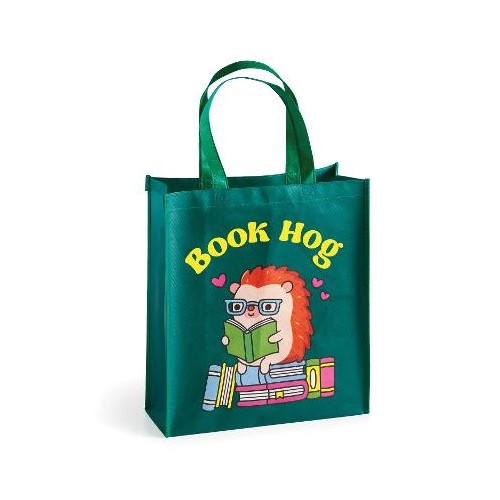 Galison Book Hog Reusable Shopping Bag