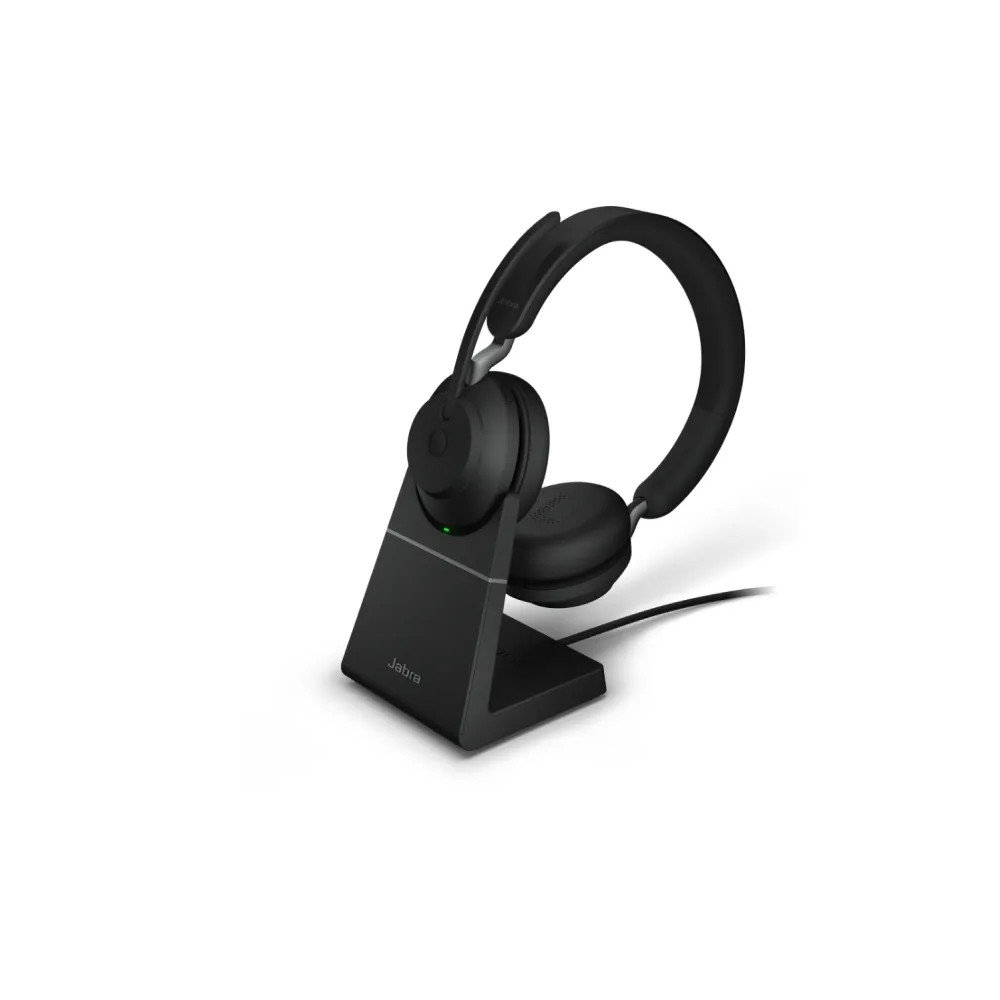 Produktbild för Jabra Evolve2 65 MS Stereo - headset - USB-C - med laddningsställ