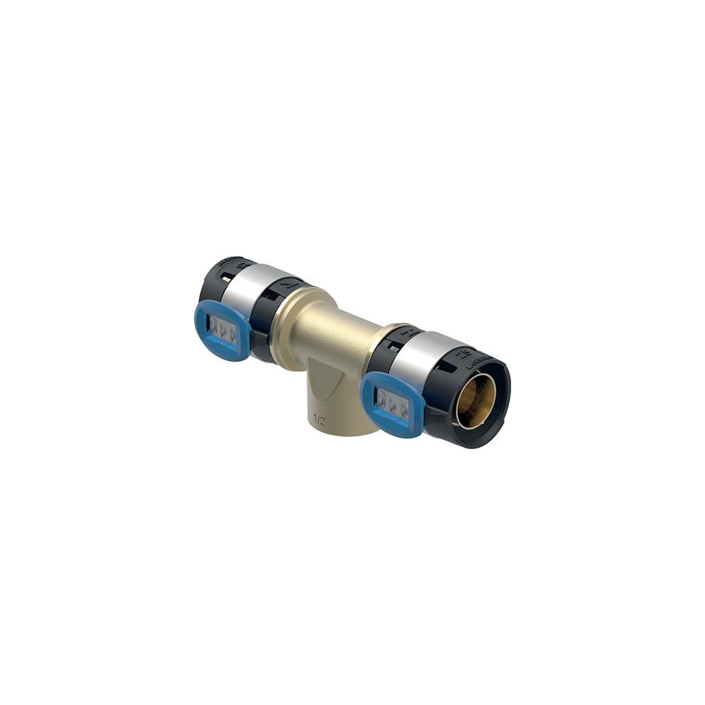 Produktbild för Geberit FlowFit T-stycke med invändig gänga CuSn4Zn2PS, d=40...