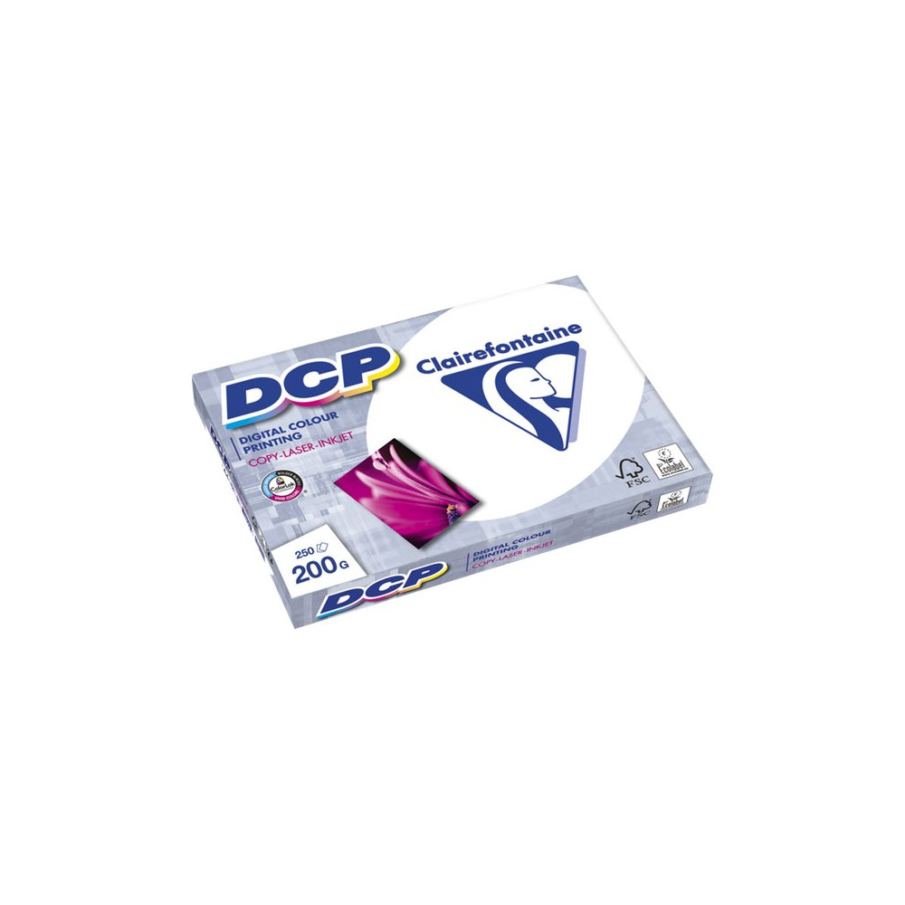 Produktbild för Clairefontaine DCP - vanligt papper - 250 ark - A4 - 200 g/m²