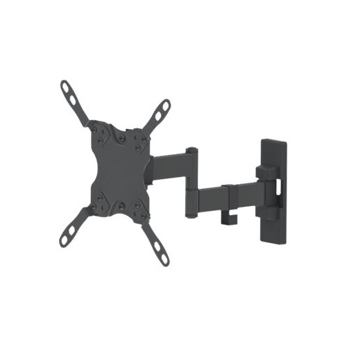 Manhattan Manhattan TV & Monitor Mount, Wall, Full Motion, 1 screen, Screen Sizes: 13-42", Black, VESA 75x75 to 200x200mm, Max 20kg, Tilt & Swivel with 3 Pivots, Lifetime Warranty konsol - för LCD-TV - svart