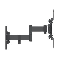 Produktbild för Manhattan TV & Monitor Mount, Wall, Full Motion, 1 screen, Screen Sizes: 13-42", Black, VESA 75x75 to 200x200mm, Max 20kg, Tilt & Swivel with 3 Pivots, Lifetime Warranty konsol - för LCD-TV - svart