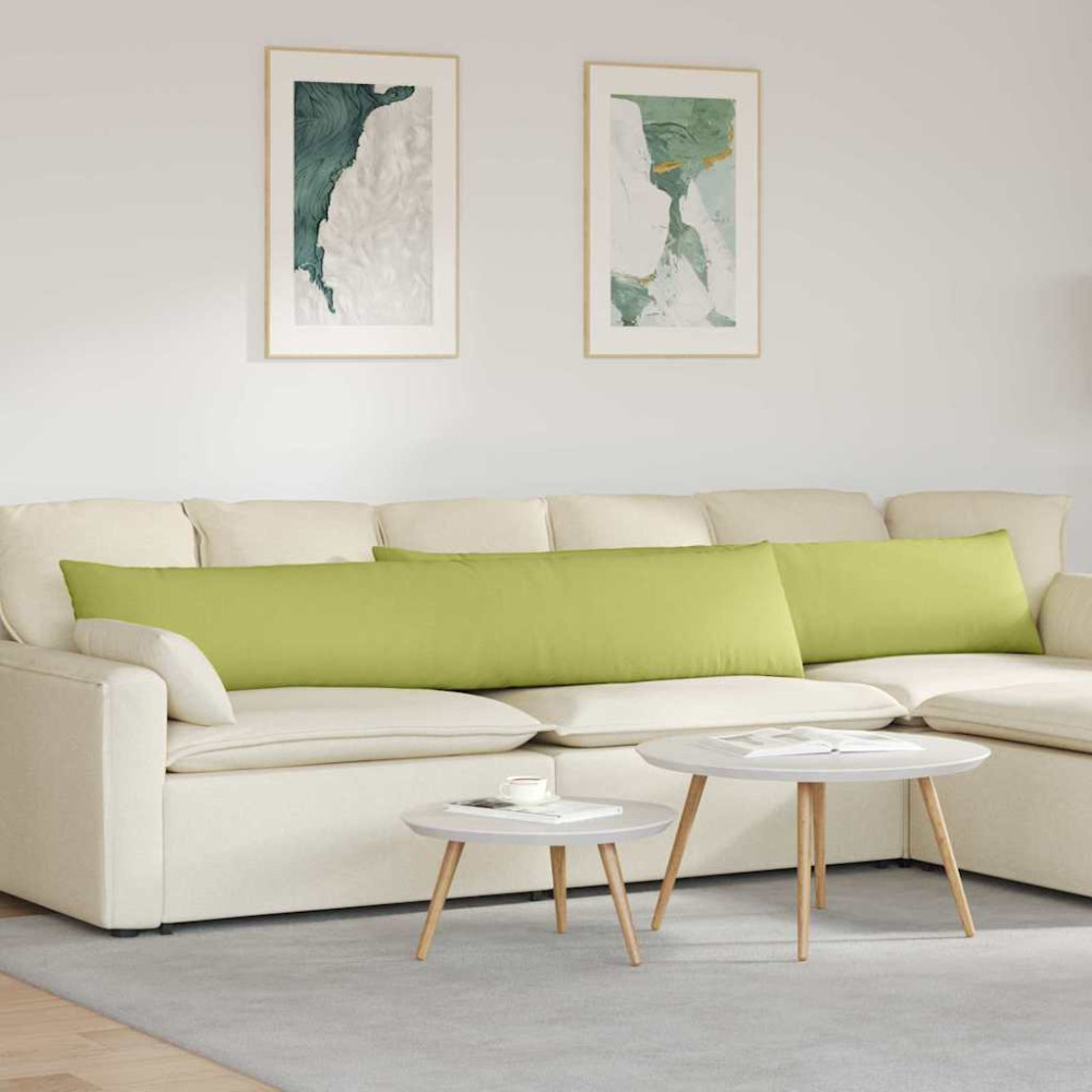 Produktbild för Sofakuddar 2 pcs Ljusgrön 200 x 40 cm tyg