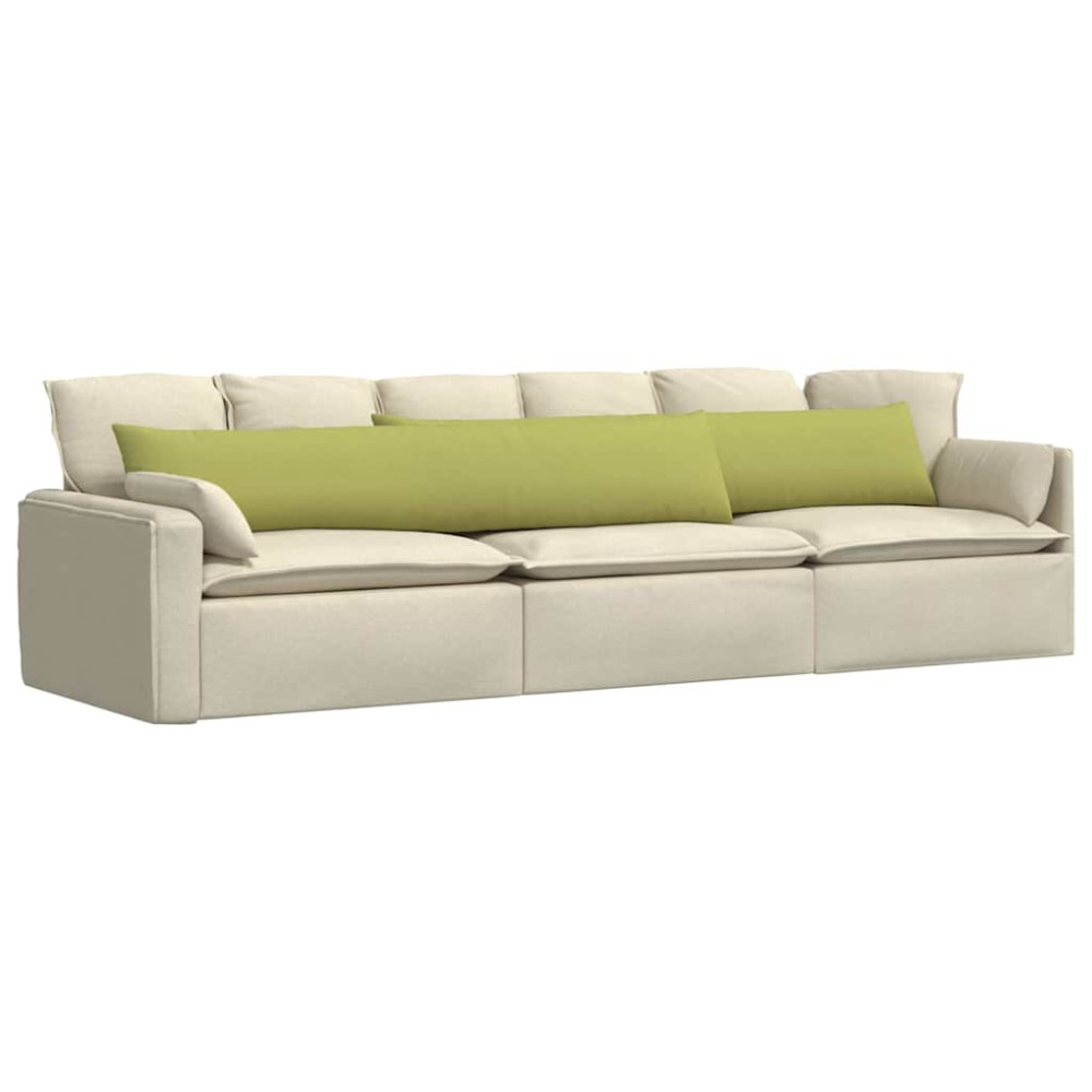 Produktbild för Sofakuddar 2 pcs Ljusgrön 200 x 40 cm tyg