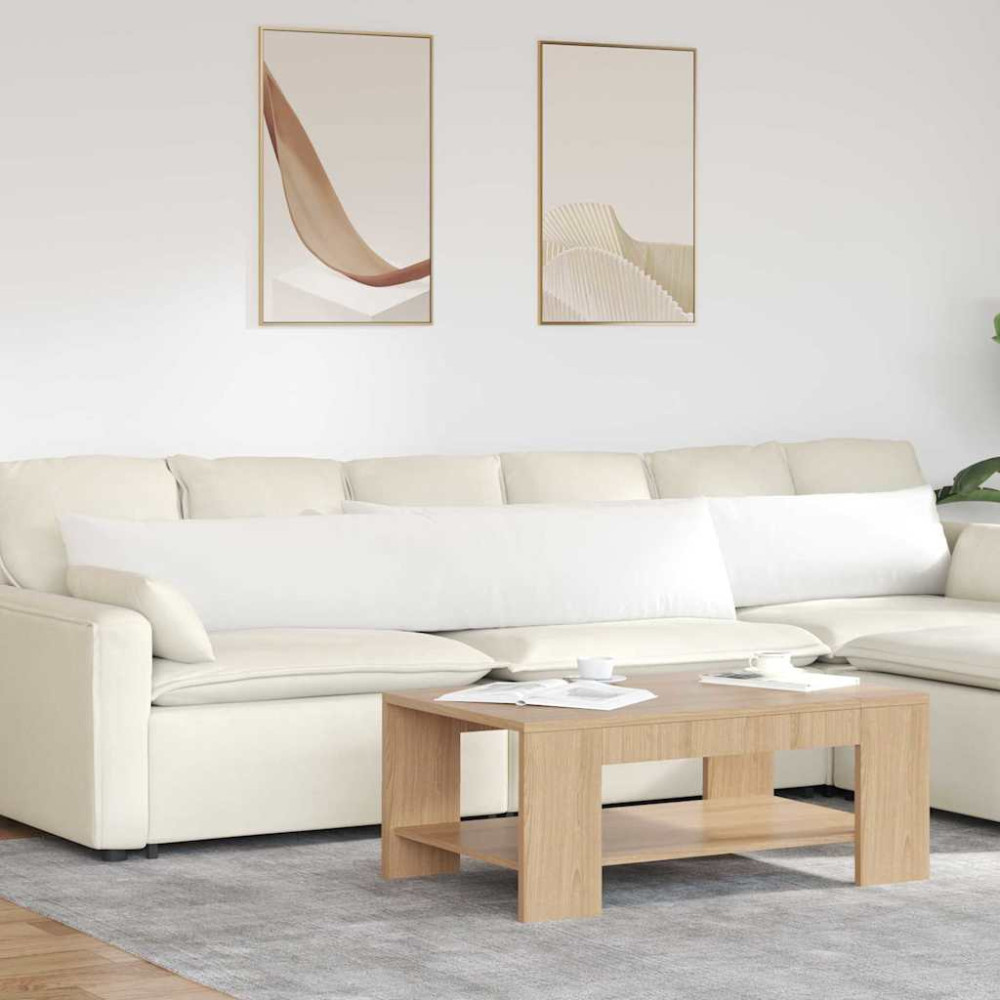 Produktbild för Sofakuddar 2 pcs Vit 200 x 40 cm tyg