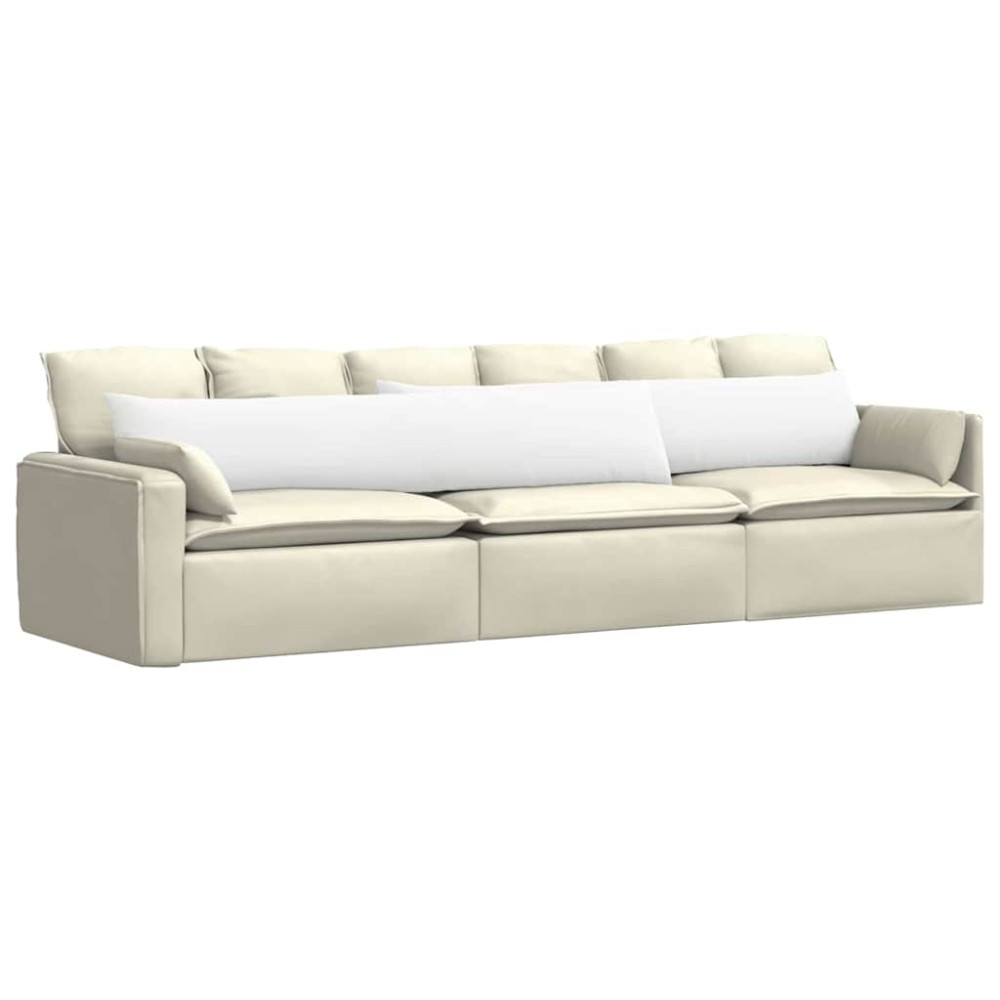 Produktbild för Sofakuddar 2 pcs Vit 200 x 40 cm tyg