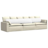 Produktbild för Sofakuddar 2 pcs Vit 200 x 40 cm tyg