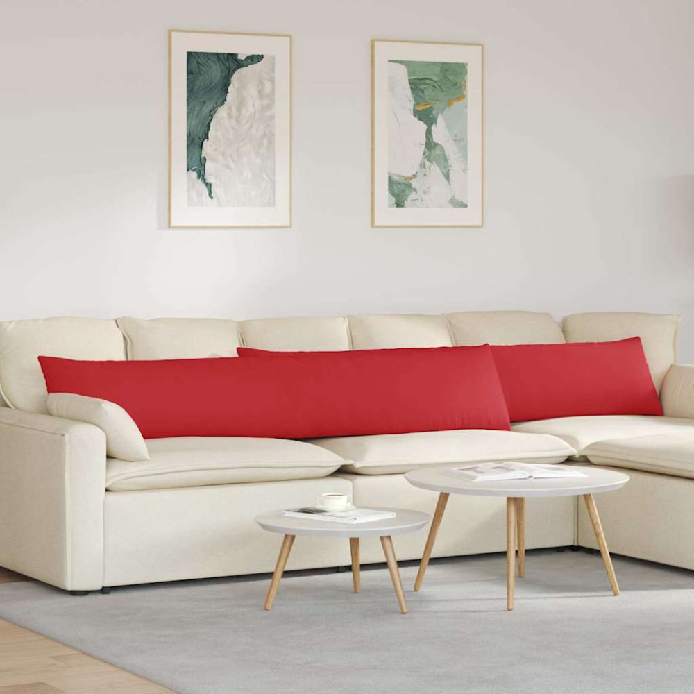 Produktbild för Sofakuddar 2 pcs Röd 200 x 40 cm tyg