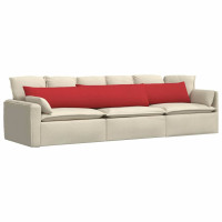 Produktbild för Sofakuddar 2 pcs Röd 200 x 40 cm tyg