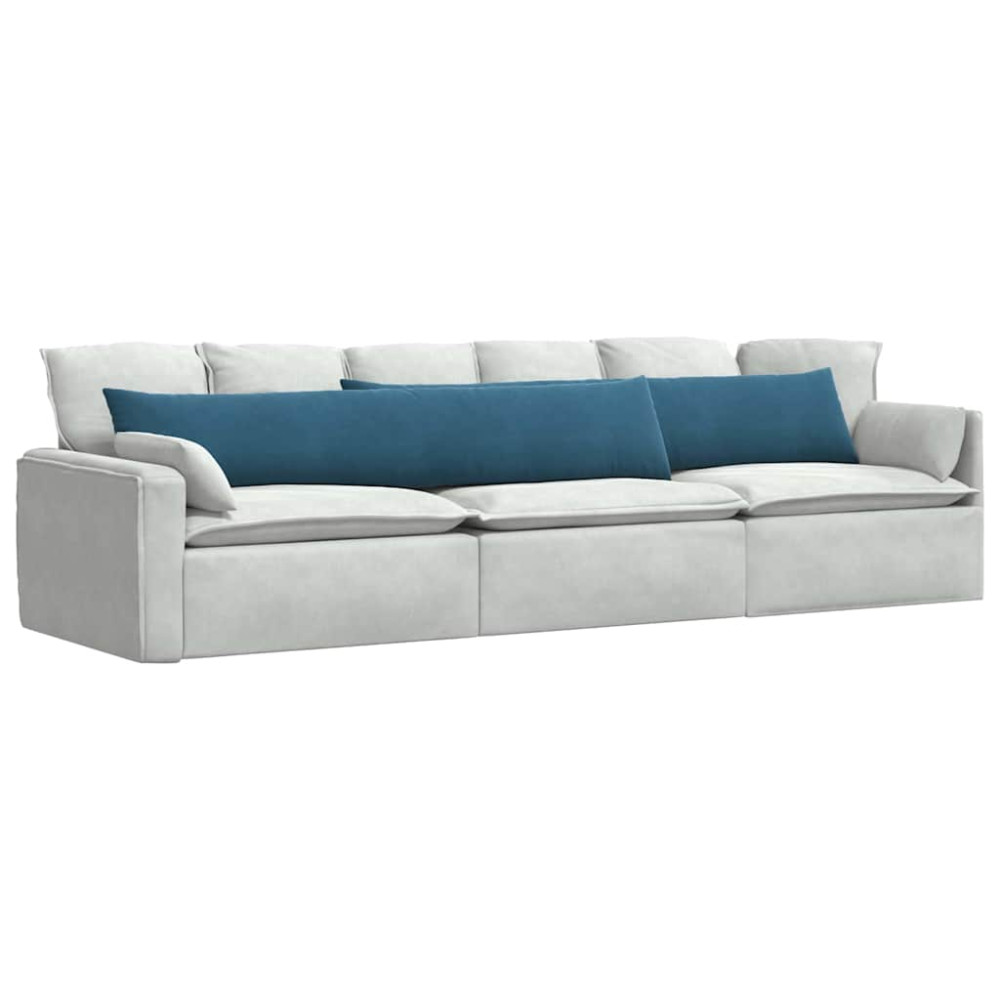 Produktbild för Sofakuddar 2 pcs Blå 200 x 40 cm Kordread tyg