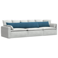 Produktbild för Sofakuddar 2 pcs Blå 200 x 40 cm Kordread tyg