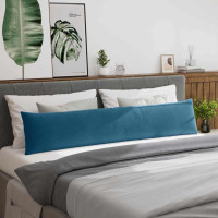 Produktbild för Sofakuddar 2 pcs Blå 200 x 40 cm Kordread tyg