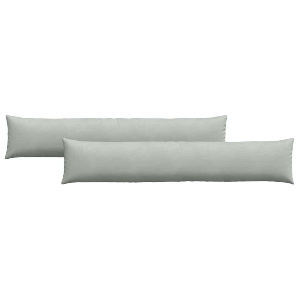 Produktbild för Sofakuddar 2 pcs Ljusgrå 200 x 40 cm Kordread tyg