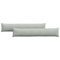Produktbild för Sofakuddar 2 pcs Ljusgrå 200 x 40 cm Kordread tyg