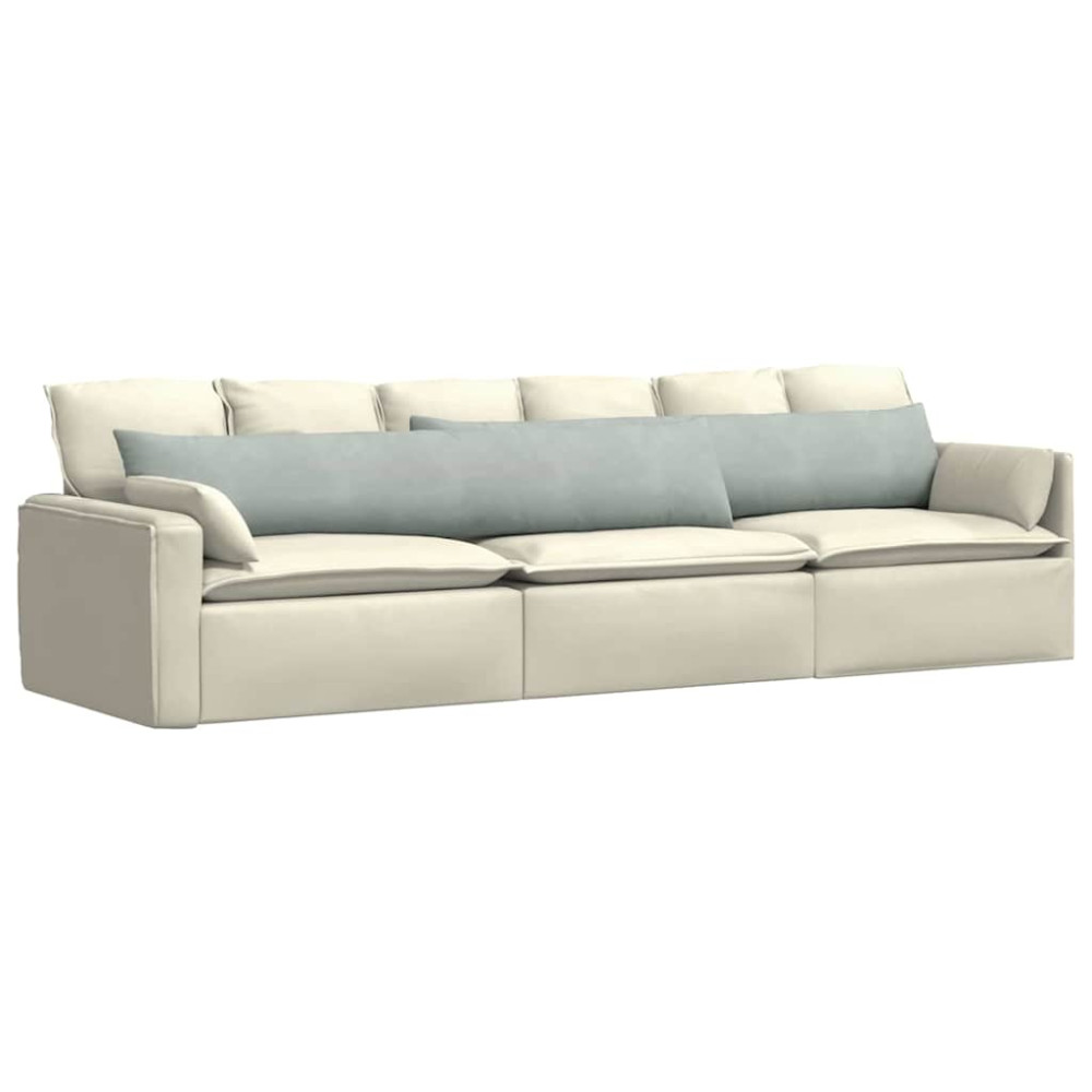 Produktbild för Sofakuddar 2 pcs Ljusgrå 200 x 40 cm Kordread tyg