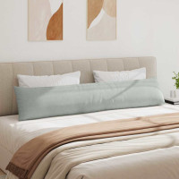 Produktbild för Sofakuddar 2 pcs Ljusgrå 200 x 40 cm Kordread tyg