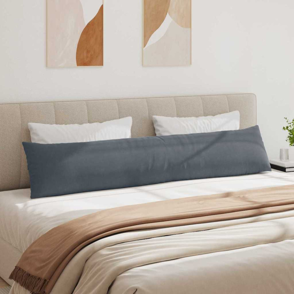 Produktbild för Sofakuddar 2 pcs Mörkgrå 200 x 40 cm Kordread tyg