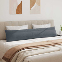 Produktbild för Sofakuddar 2 pcs Mörkgrå 200 x 40 cm Kordread tyg