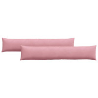 Produktbild för Sofakuddar 2 pcs Rosa 200 x 40 cm Kordread tyg