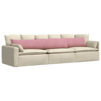 Produktbild för Sofakuddar 2 pcs Rosa 200 x 40 cm Kordread tyg