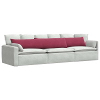 Produktbild för Sofakuddar 2 pcs Vinröd 200 x 40 cm Kordread tyg